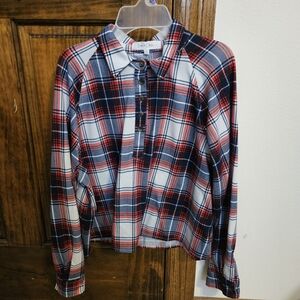 Eden & Olivia Red and Blue Plaid Shirt